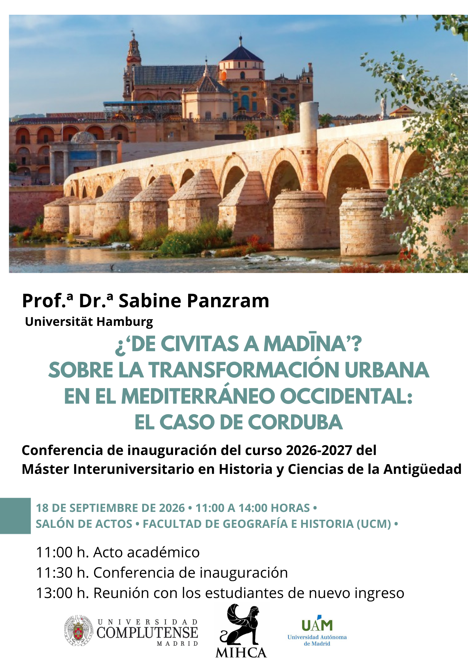 Conferencia Inauguración MIHCA 2026-2027